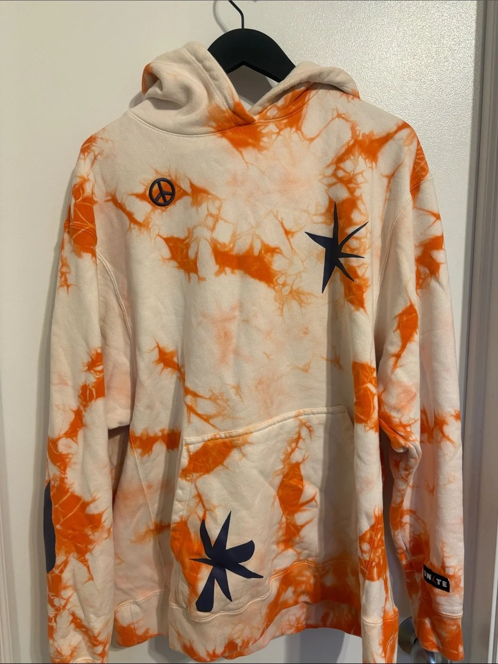 Jordan Chicago Cody Hudson CollabOrange & White Tie-Dye 'ALL ONE' Hoodie